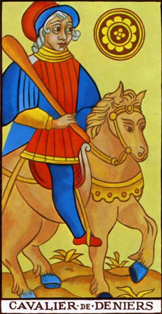 Resultado de imagem para cavaleiro de moedas tarot