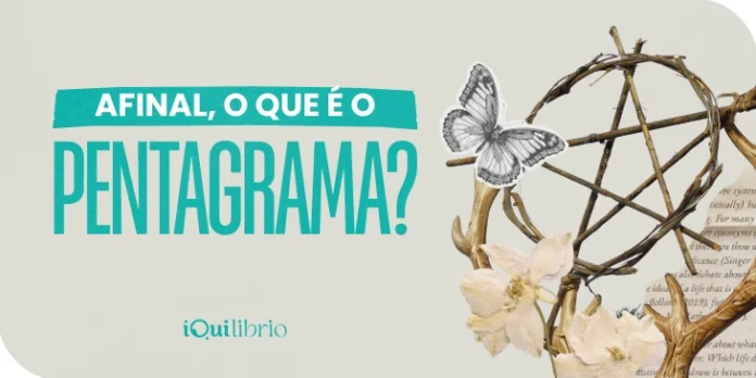 Imagem institucional iQui, com símbolo do pentagrama, flores e 