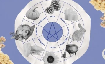 Calendário Wicca para 2026: rituais de conexão com a Natureza Roda do Ano com símbolos da Wicca e institucional iQuilibrio