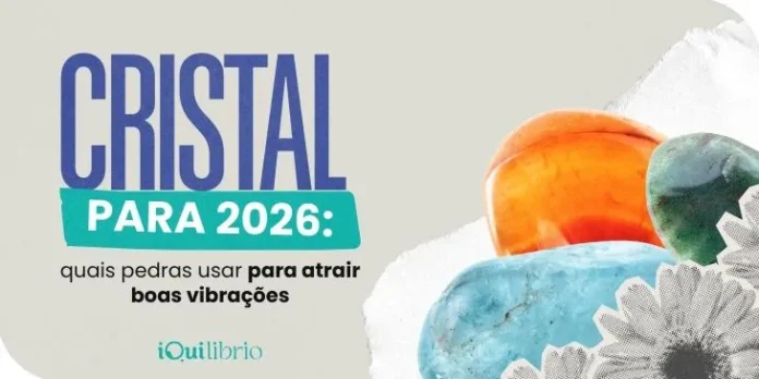Imagem institucional com diversos cristais e a frase 
