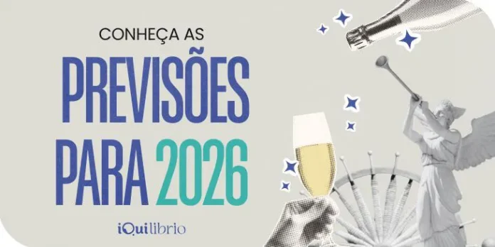 Imagem institucional com colagem mostrando símbolos das previsões 2026