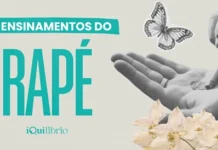 Os benefícios do rapé, o tabaco sagrado dos povos originários Imagem mostra colagem de elementos que lembram a floresta, uma mão aberta e um soprador de rapé